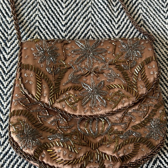 Beautiful Brown Beaded Bag - Picture 2 of 8
